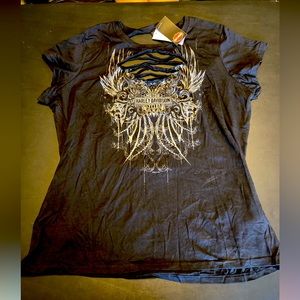 Women’s Cut Out Harley-Davidson T-shirt Sz 2X-NWT